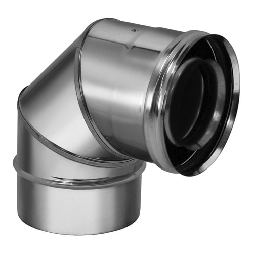 Коаксиальные отводы 90 градусов 300x400x0.5 мм AISI 444